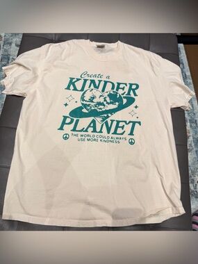 Brand New Comfort Colors Tee with 'Create a Kinder Planet' Graphic - 2X